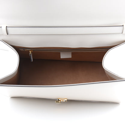 Gucci Calfskin Maxi Sylvie Top Handle Bag White 5 of 10