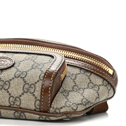 Gucci GG Supreme Monogram Textured Calfskin Retro Interlocking G Belt Bag Beige Ebony Brown Sugar 10 of 11