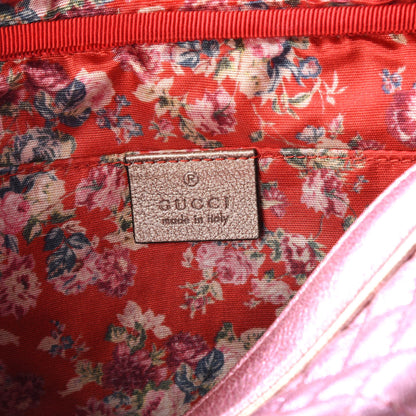 Gucci Laminated Nappa Trapuntata Small Zumi Shoulder Bag Rosa Lago Rame 7 of 8