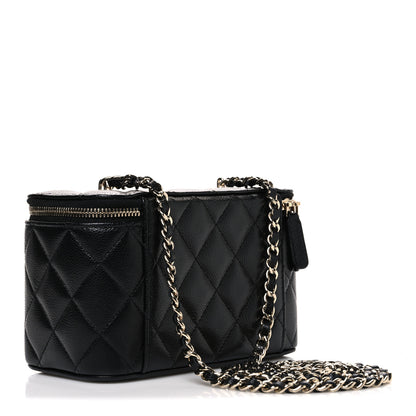 Chanel Caviar Quilted Small Vanity Case With Chain Black 3 of 11