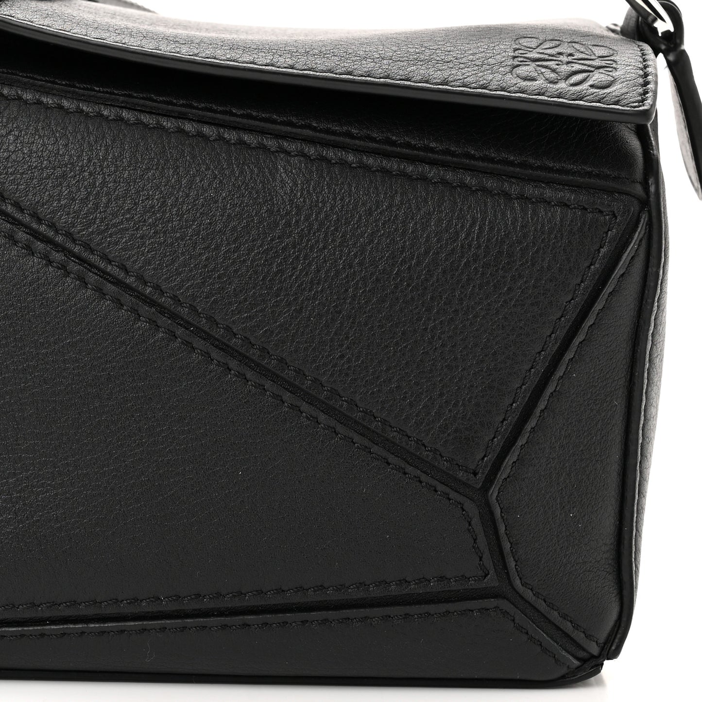 Calfskin Mini Puzzle Bag Black