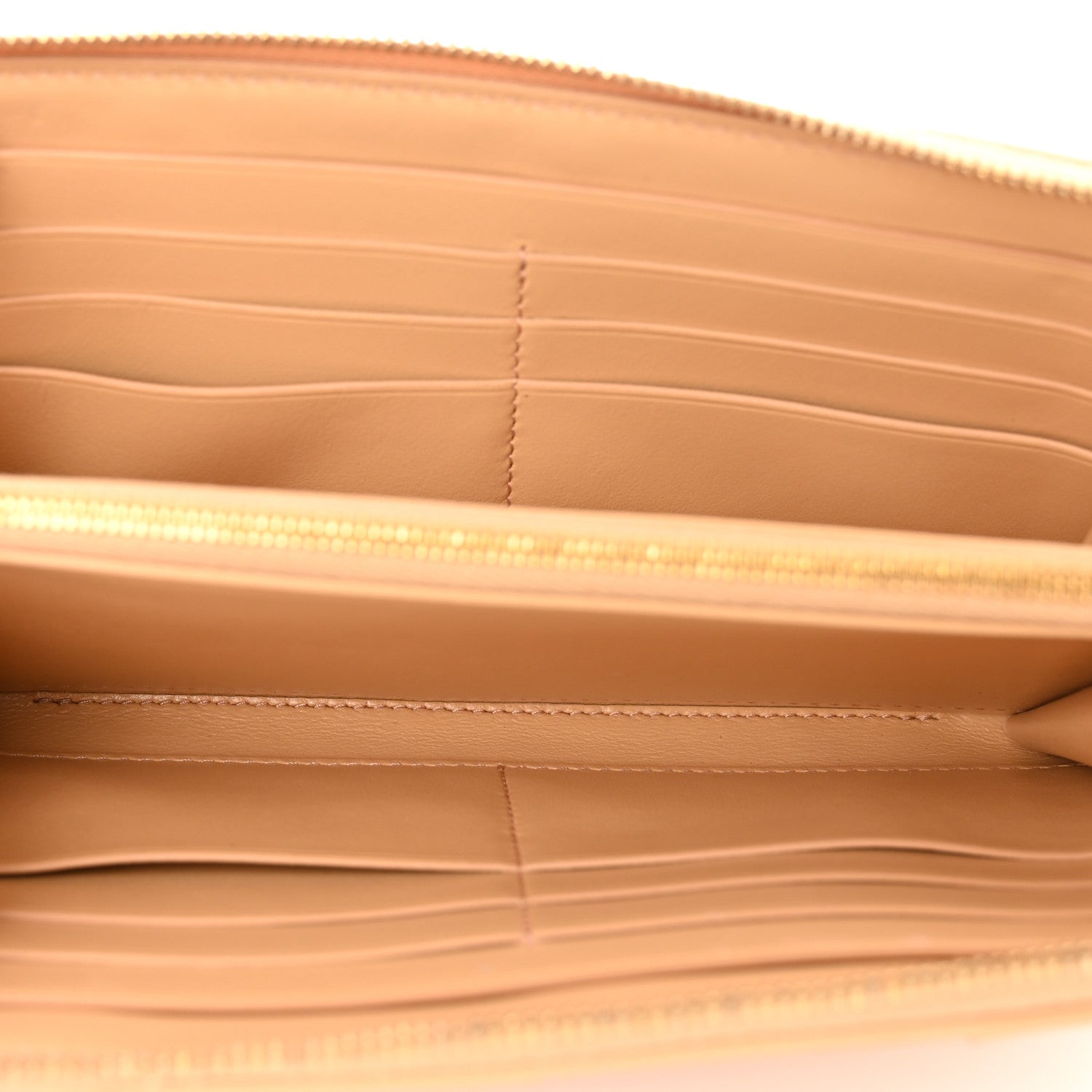 Bottega Veneta Nappa Maxi Intrecciato Zip Around Wallet Almond 5 of 11