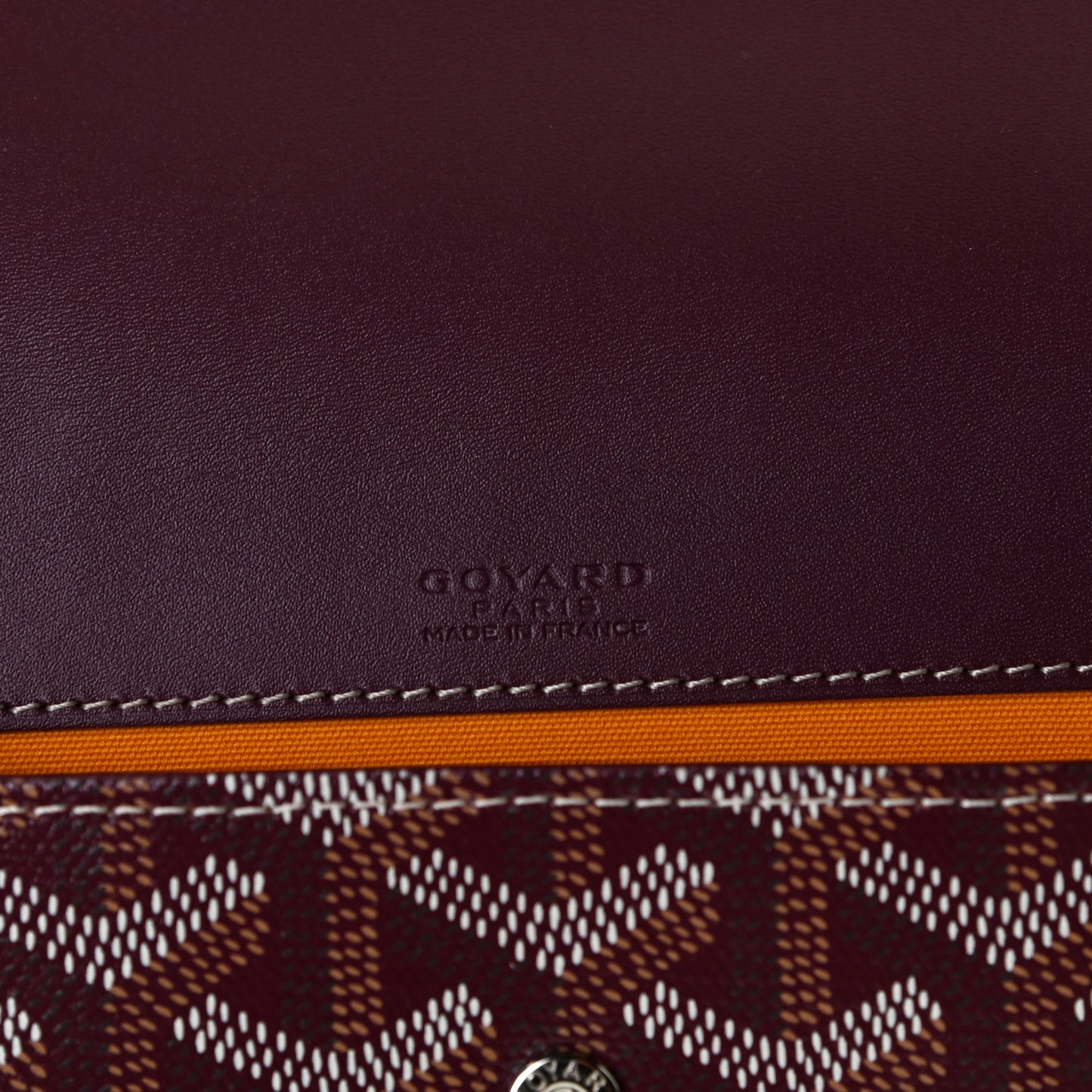 Goyardine Monte Carlo Bois Clutch Bordeaux