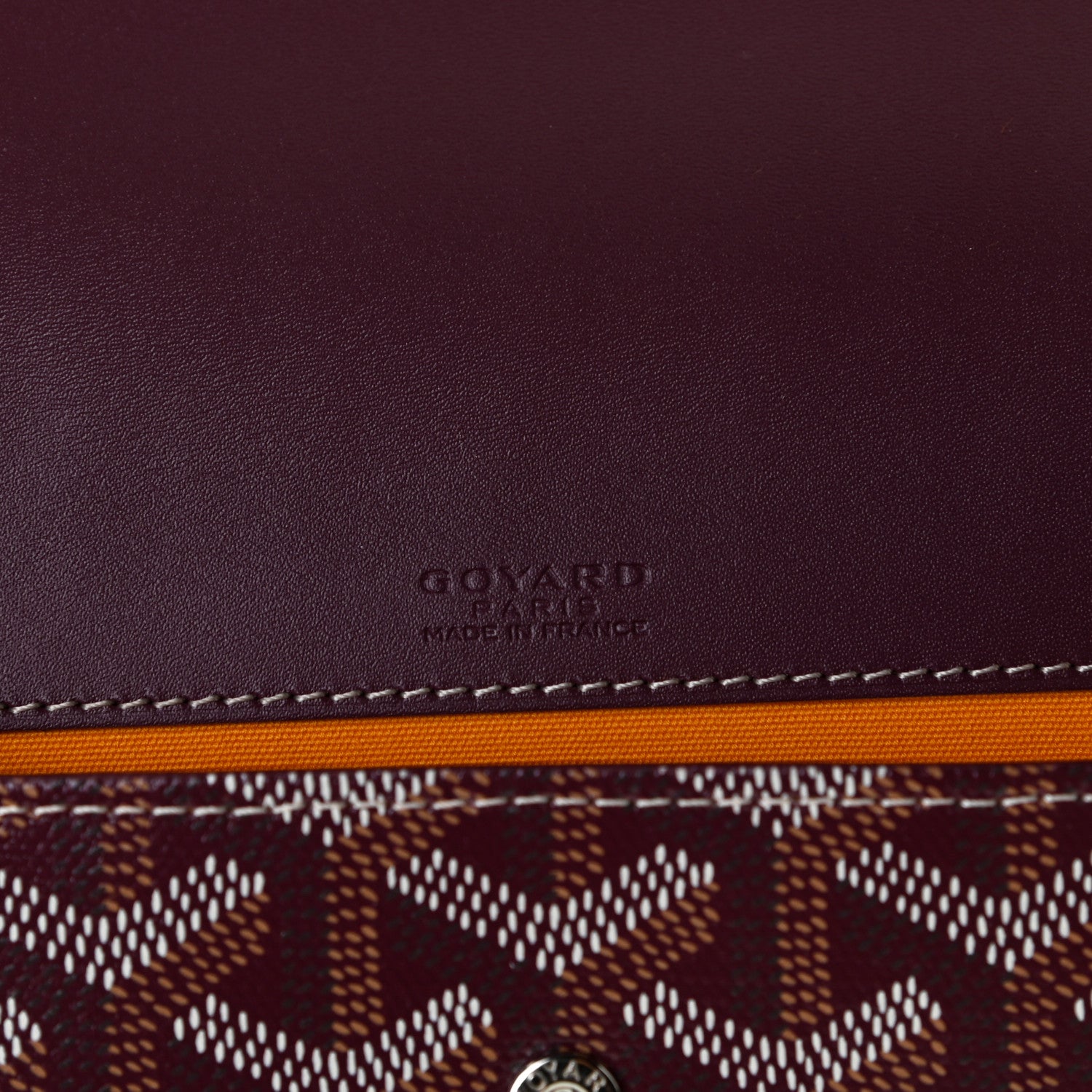 Goyard Goyardine Monte Carlo Bois Clutch Bordeaux 4 of 9