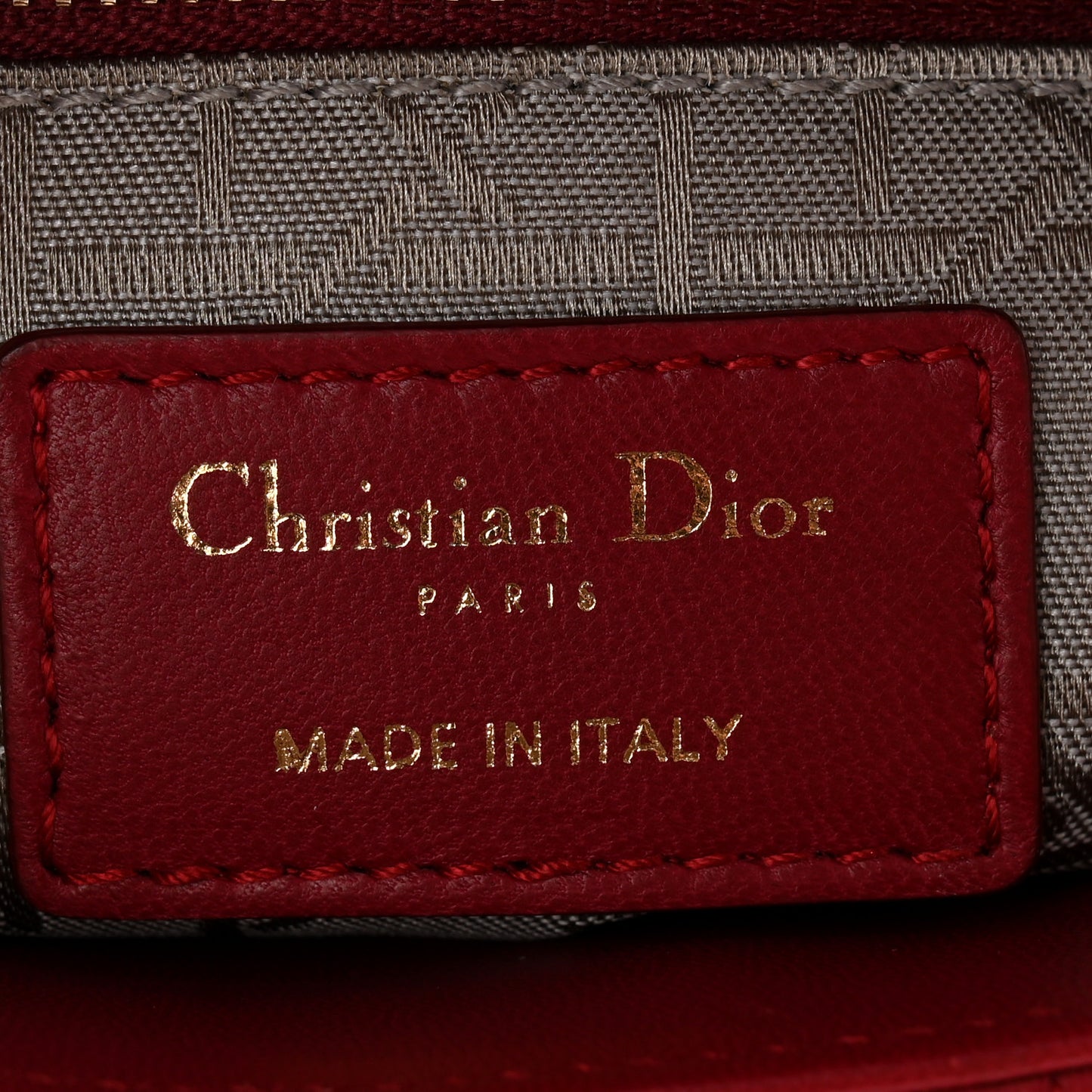 Lambskin Cannage Mini Lady Dior Red