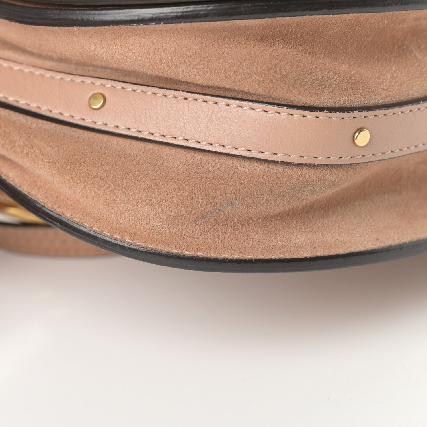 Chloe Calfskin Suede Medium Nile Bracelet Bag Biscotti Beige 11 of 15