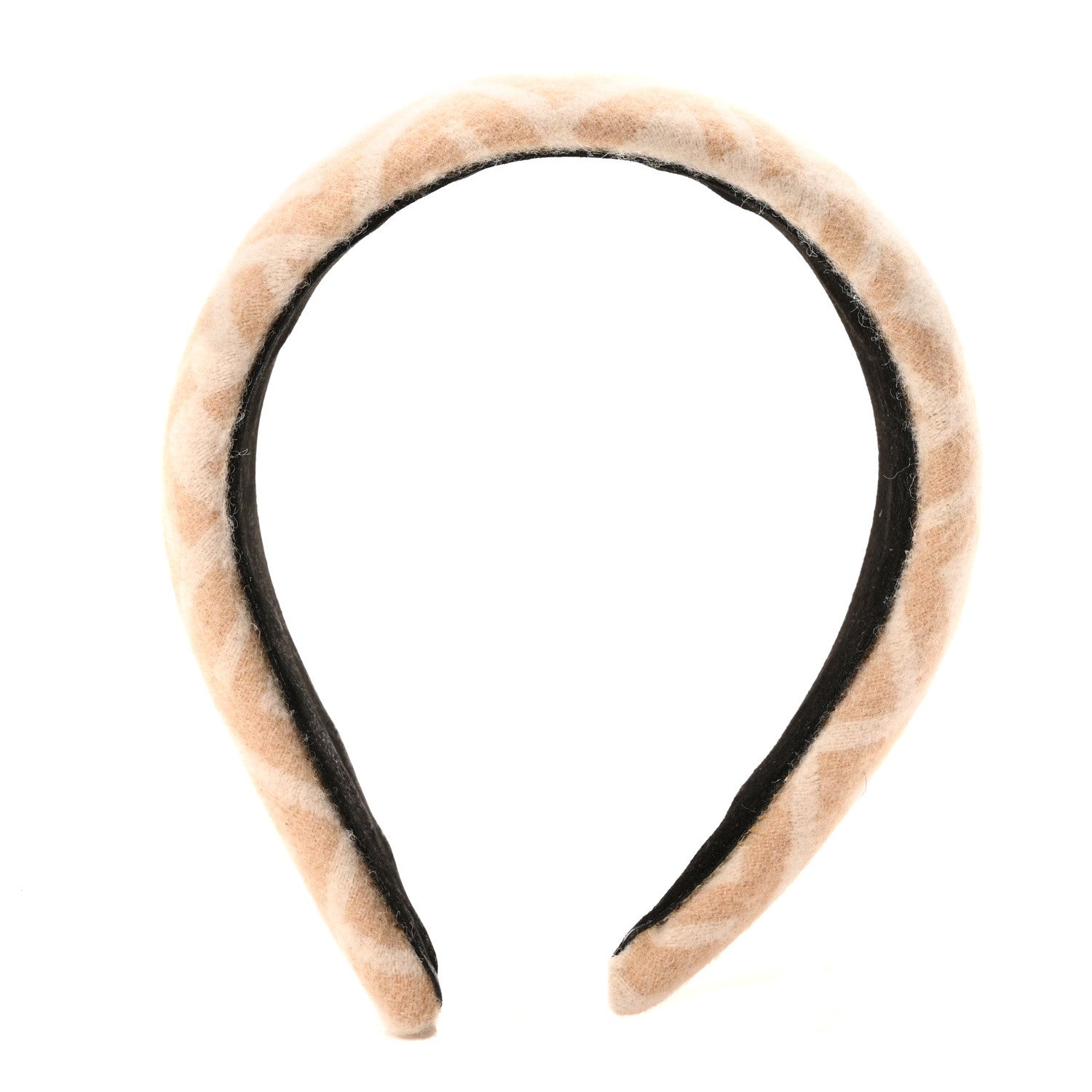 Fendi Wool Cashmere FF Logo Headband Blush 1 of 6