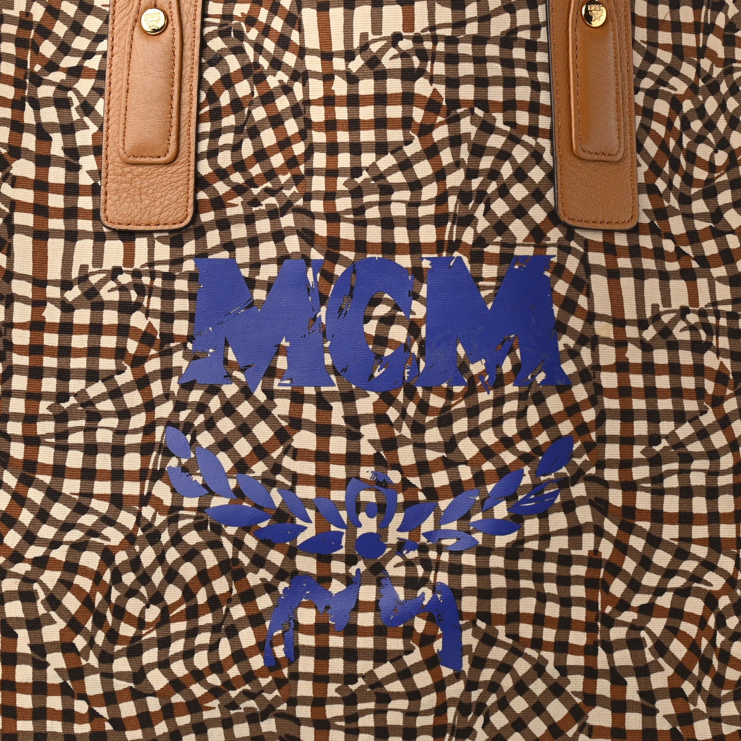 MCM Visetos Large Liz Reversible Shopper Tote Cognac 10 of 20