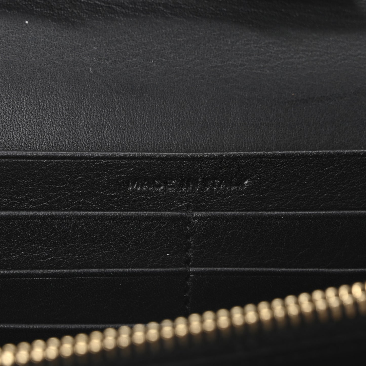 Calfskin Classic Y Ligne Chain Wallet Black