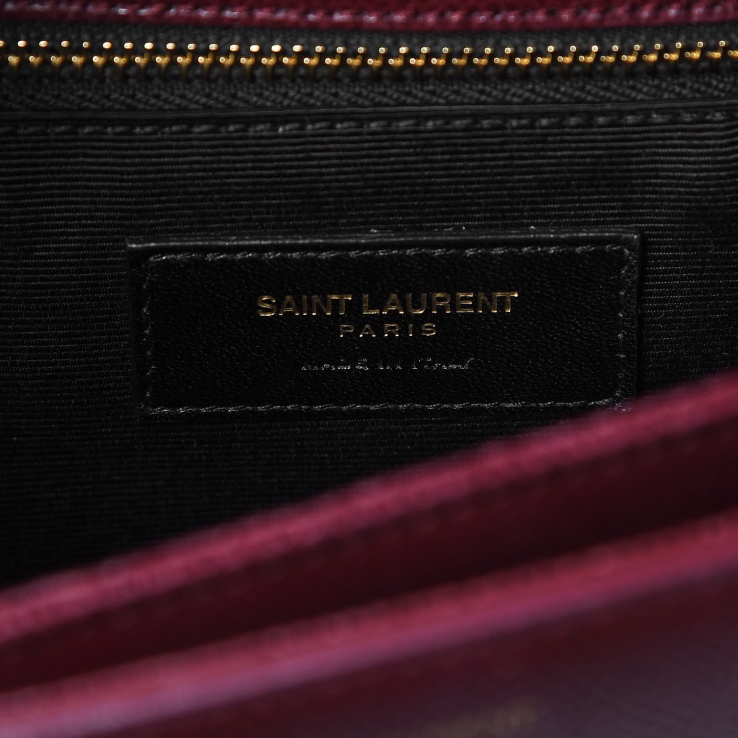 Textured Calfskin Medium Classic Monogram Universite Bag Dark Red