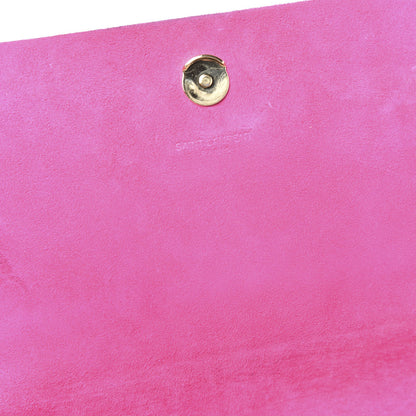 Saint Laurent Suede Medium Monogram Kate Tassel Shoulder Bag Lipstick Fuchsia 10 of 13