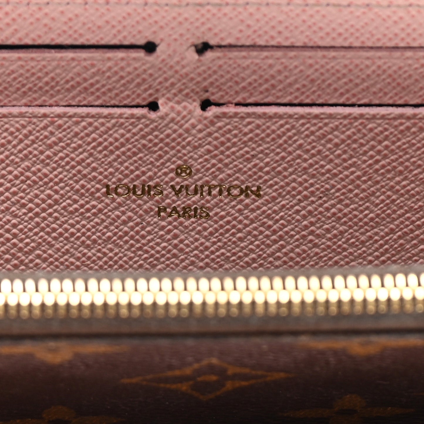 Monogram Clemence Wallet Rose Ballerine