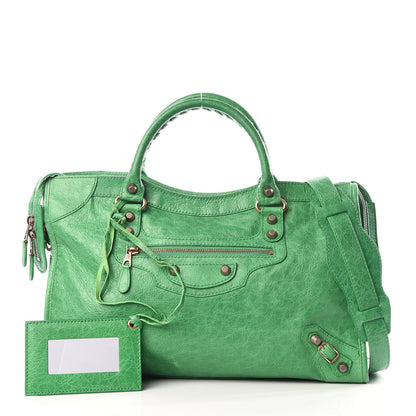 Balenciaga Agneau Giant 12 Rose Gold Hardware City Vert Poker 11 of 11