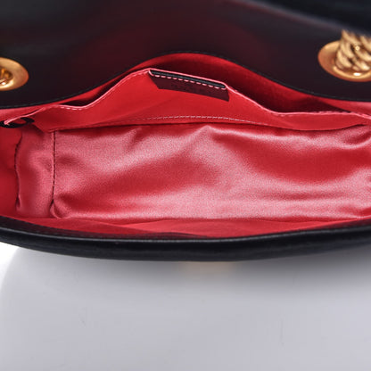 Gucci Velvet Matelasse Mini GG Marmont Shoulder Bag Black 5 of 8