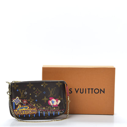 Louis Vuitton Monogram 2020 Christmas Animation Roller Coaster Mini Pochette Accessories Pivoine 9 of 9