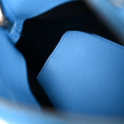 Balenciaga Signature Grained Calfskin Logo XXS Ville Top Handle Bag Baby Blue Black 12 of 20