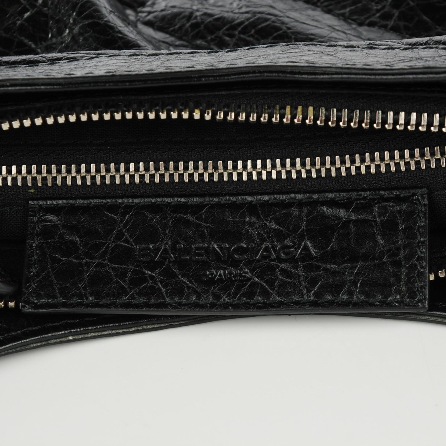 Agneau Giant 12 Silver Hardware Hip Black