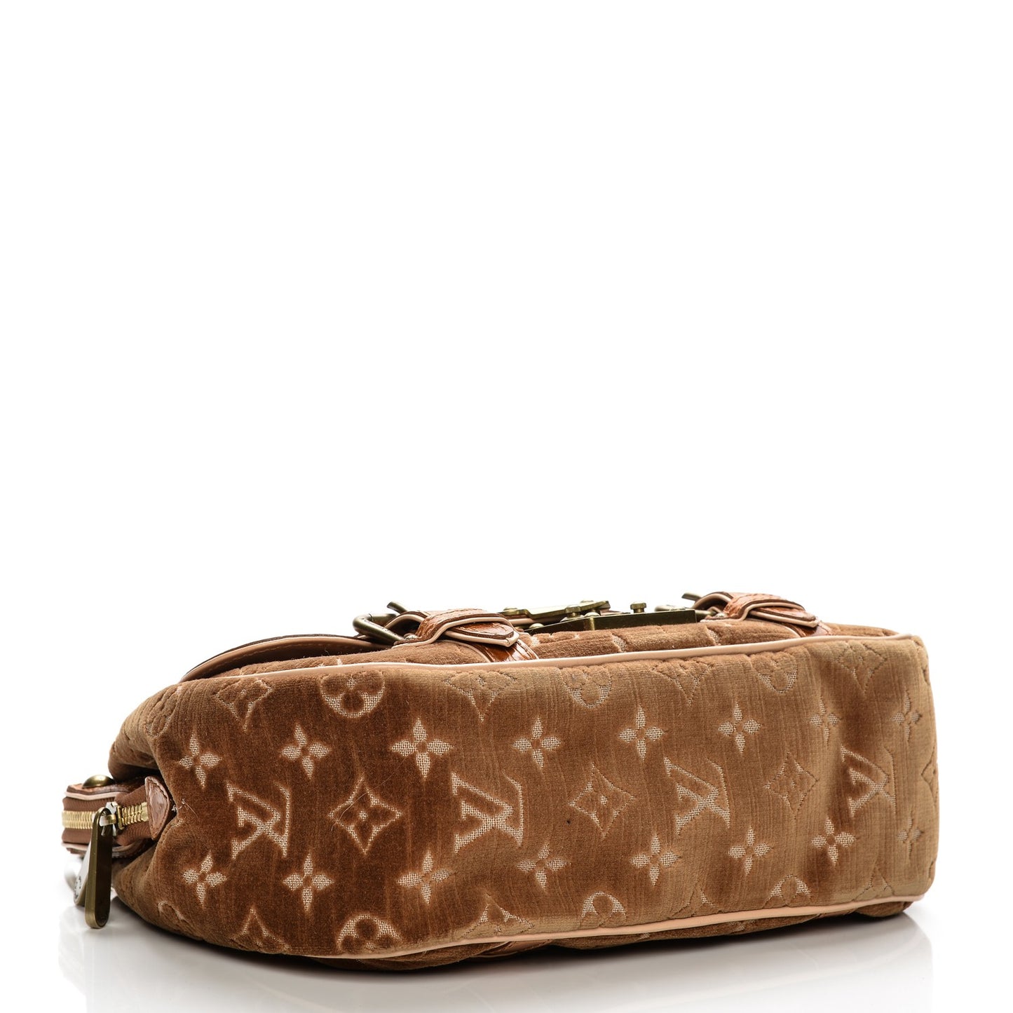 Monogram Velours Alligator Gracie MM Tan