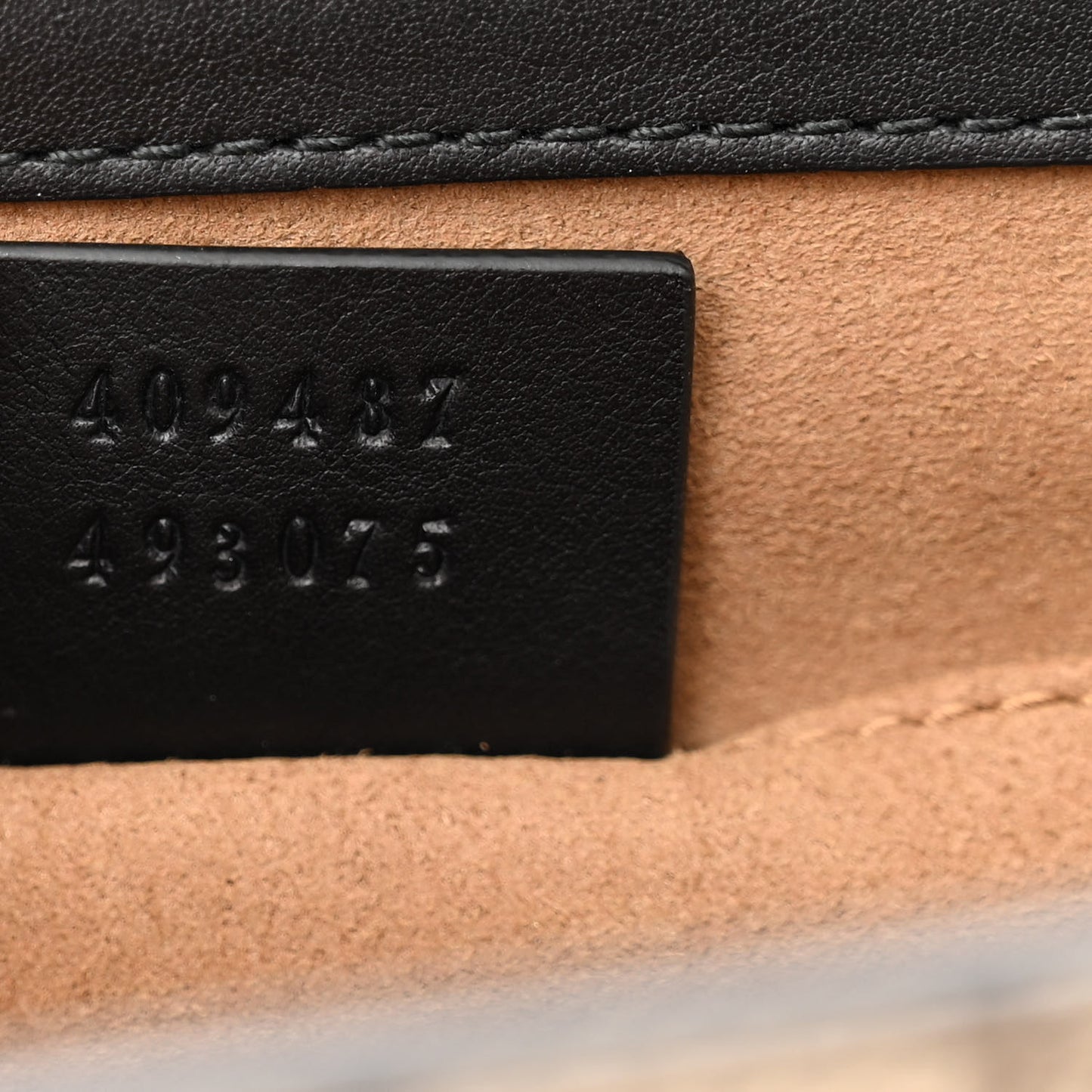 GG Supreme Monogram Calfskin Small Padlock Shoulder Bag Beige Black Cuir