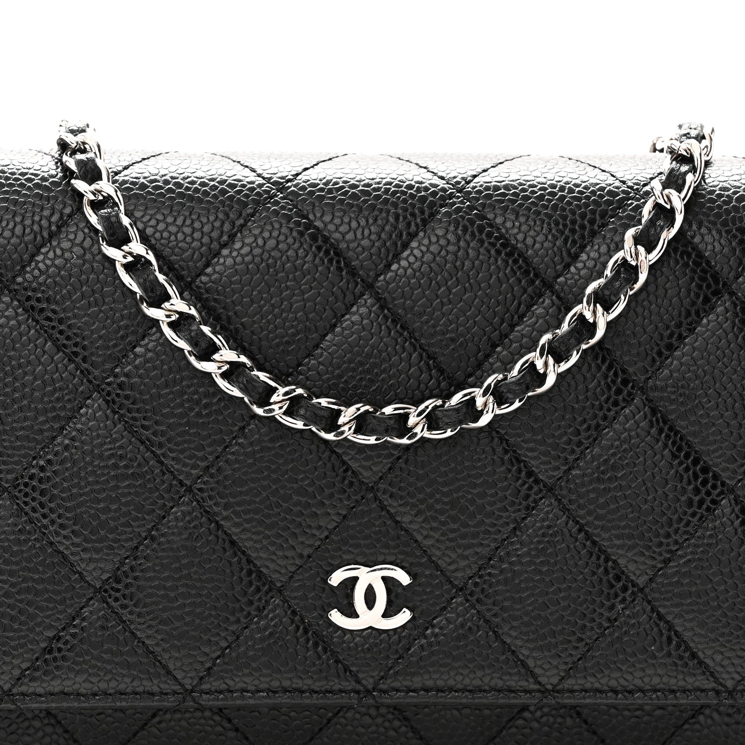 Chanel Caviar Quilted Wallet On Chain WOC Black 8 of 10