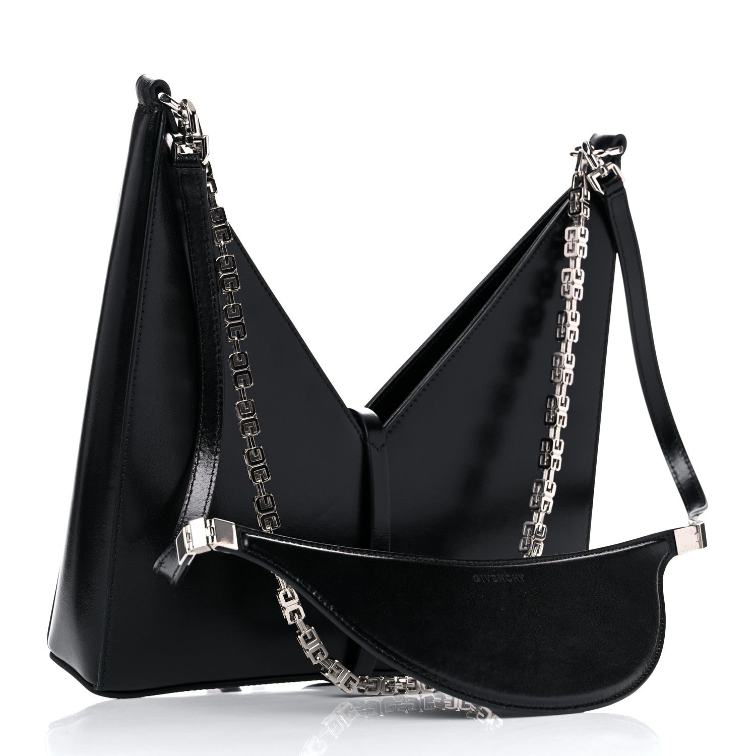 Givenchy Box Calfskin Small Cut Out Shoulder Bag Black 3 of 12