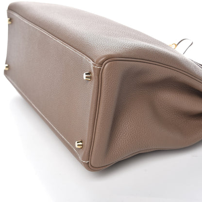 Hermes Togo Kelly Retourne 40 Etoupe 8 of 34