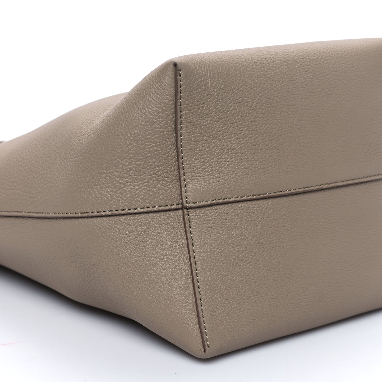 Grained Calfskin Medium N/S Park Tote Dark Taupe