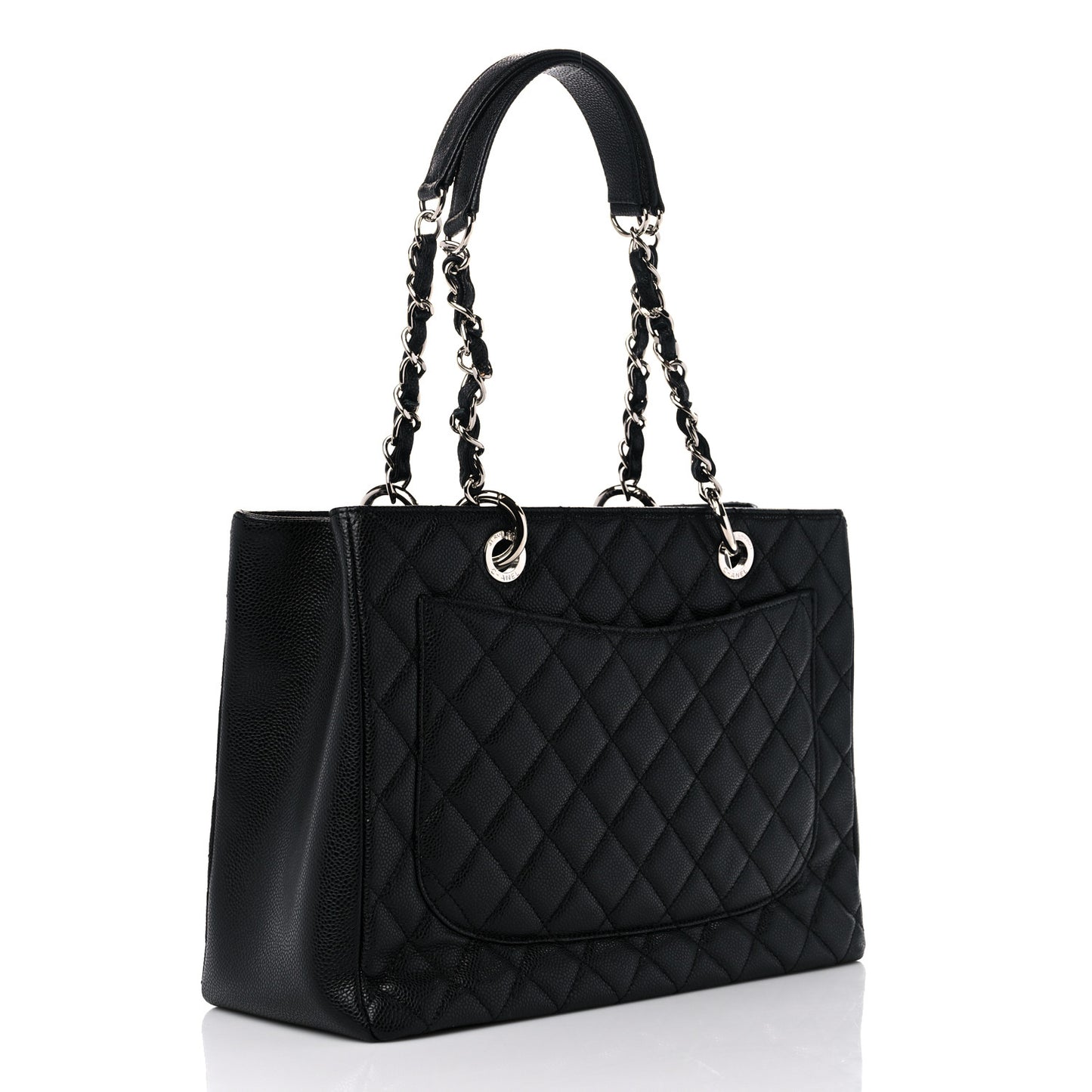 Caviar Quilted Grand Shopping Tote GST Black