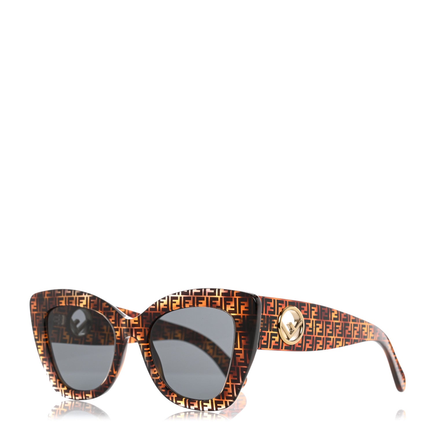 Fendi Acetate F is Fendi FF 51mm Cat Eye Sunglasses 0327/S Tortoise Camouflage 1 of 7