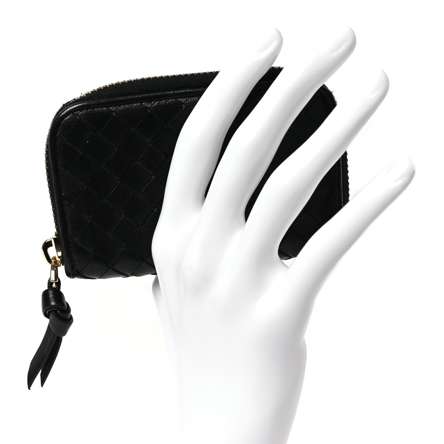 Bottega Veneta Nappa Intrecciato Zip Around Coin Purse Black 2 of 10