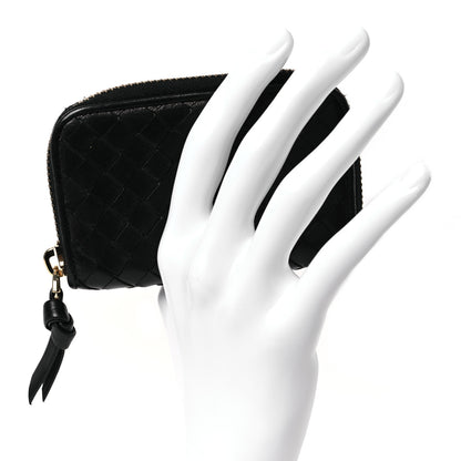 Bottega Veneta Nappa Intrecciato Zip Around Coin Purse Black 2 of 10