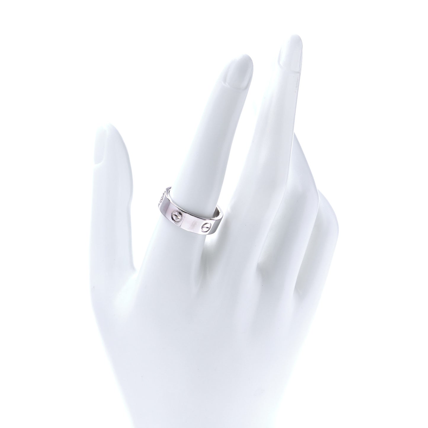 18K White Gold 5.5mm LOVE Ring 58 8.25