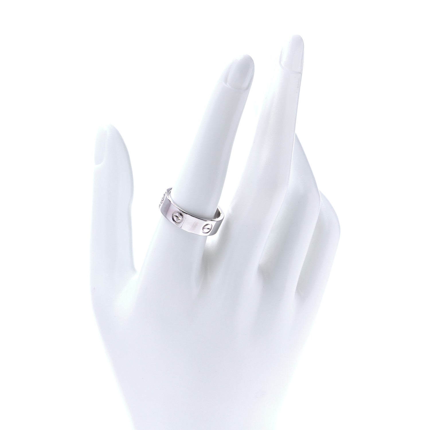 Cartier 18K White Gold 5.5mm LOVE Ring 58 8.25 2 of 5