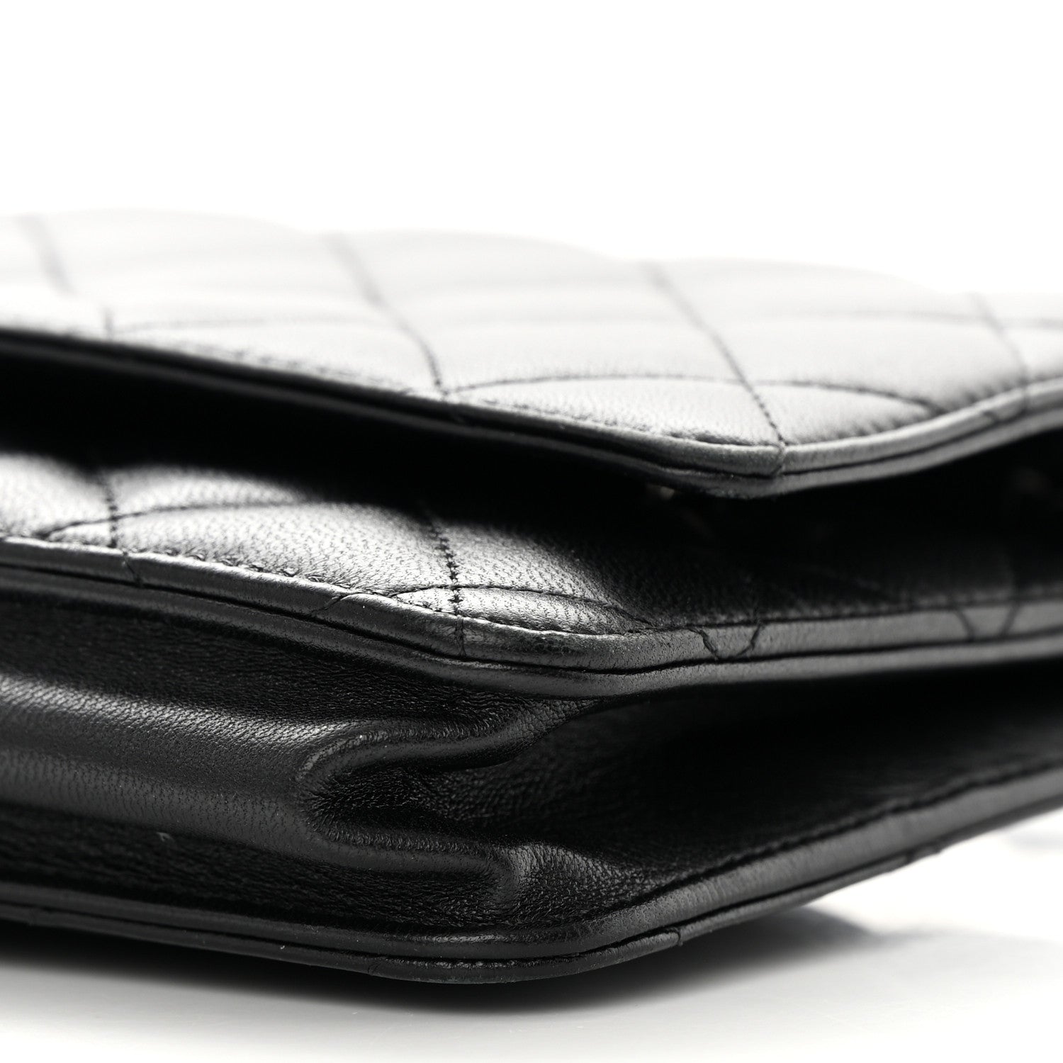 Chanel Lambskin Quilted Wallet On Chain WOC Black 11 of 17