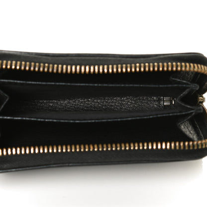 Gucci Calfskin Logo Zip Around Card Case Black 5 of 10