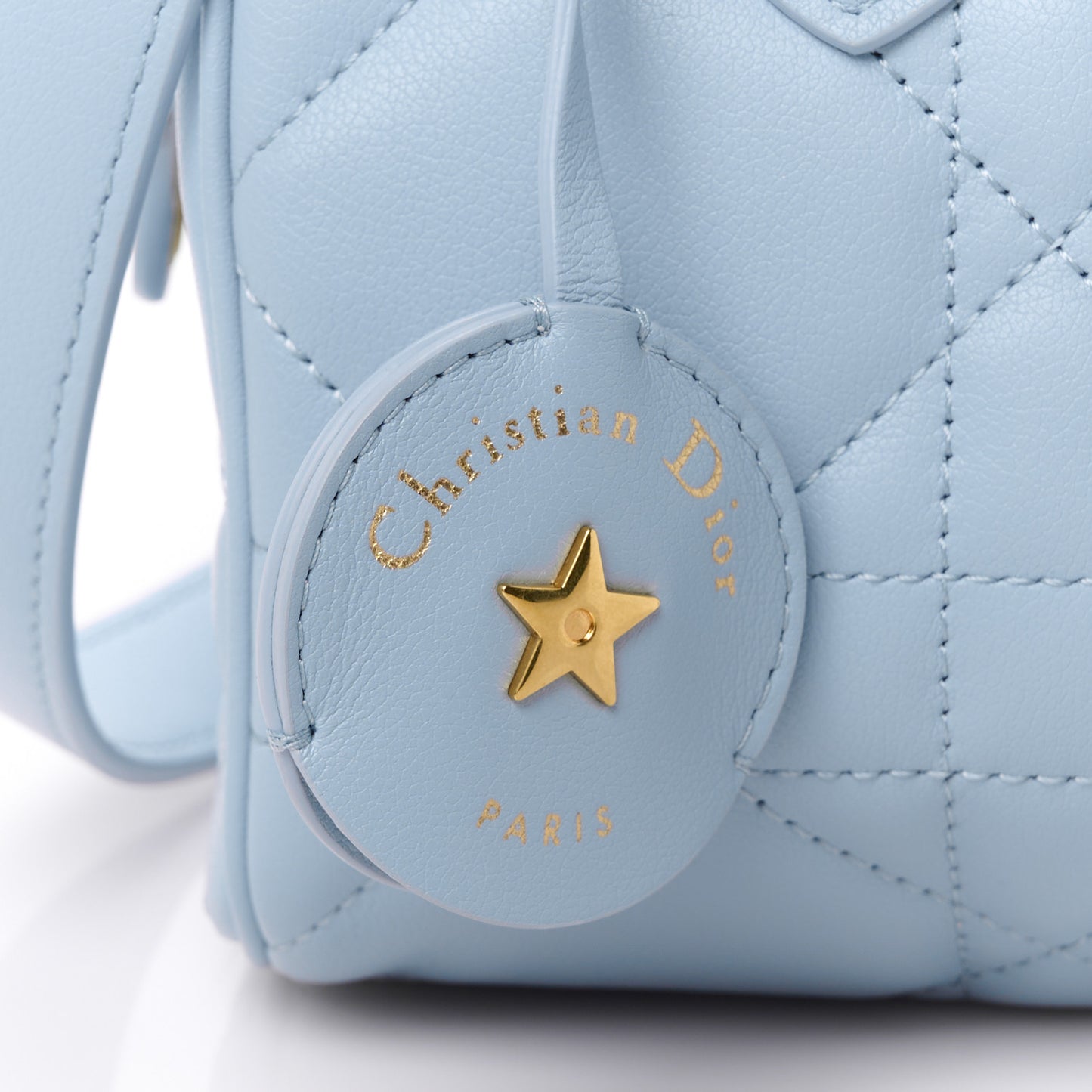 Calfskin Macrocannage Groove 20 Bag Pale Blue