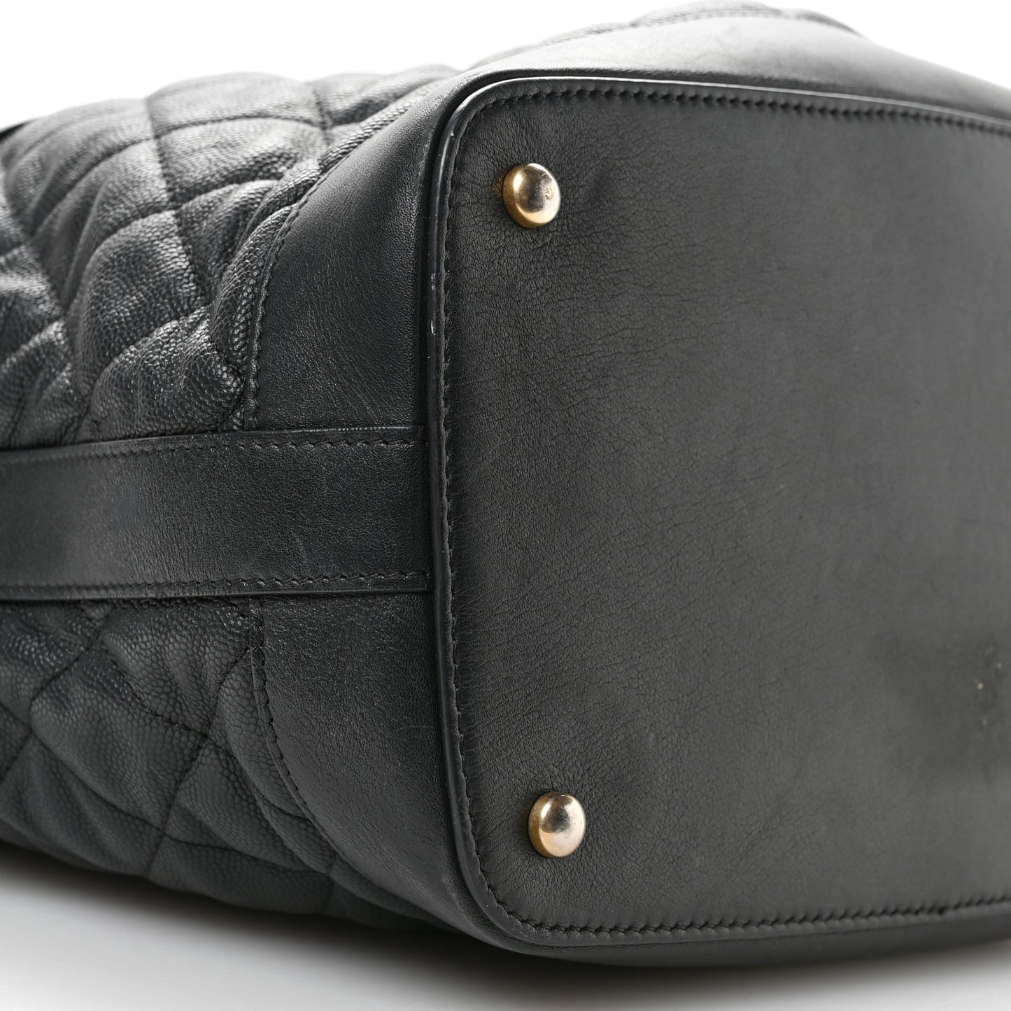 Caviar Lambskin Quilted Casual Style Hobo Black