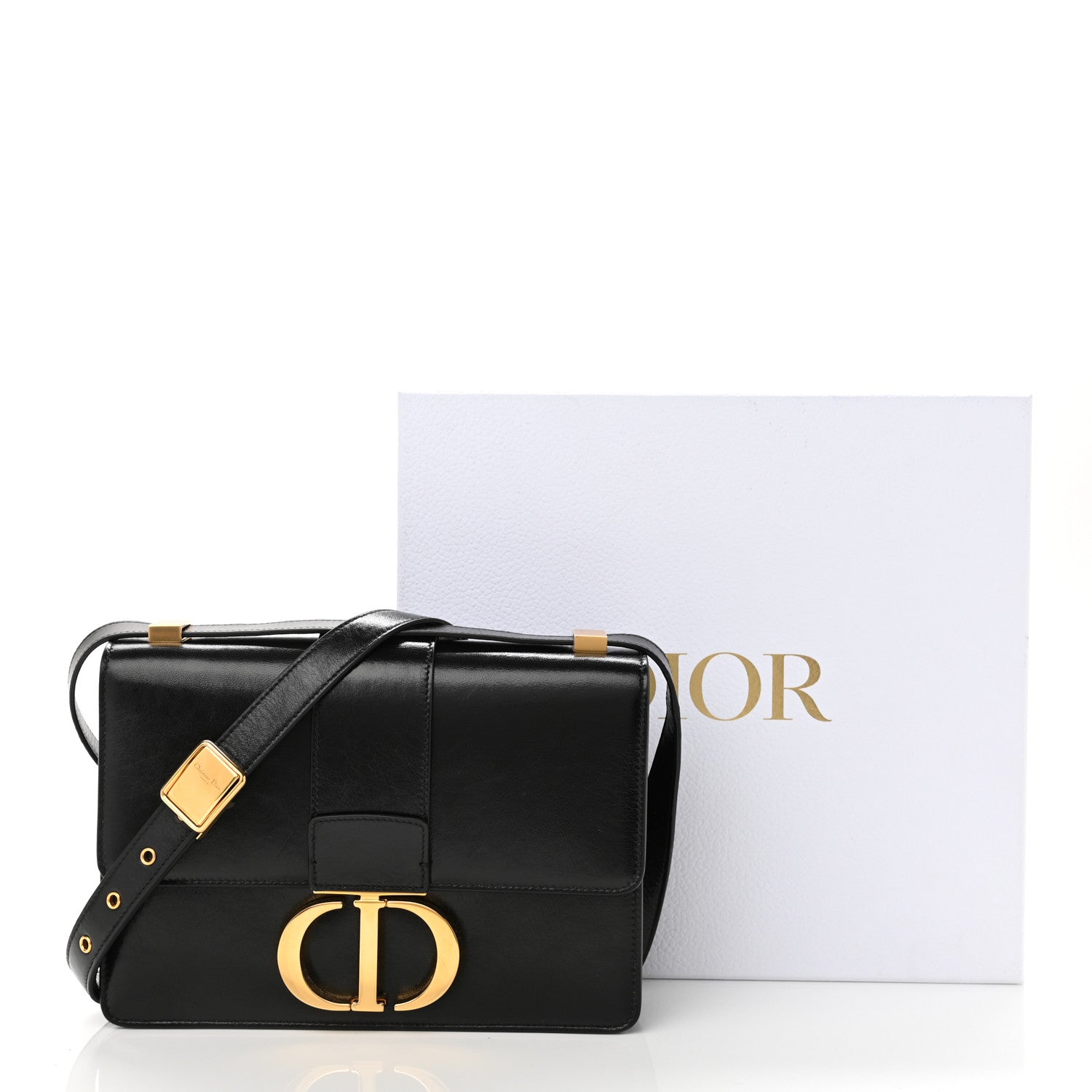 Christian Dior Crinkled Lambskin 30 Montaigne Flap Bag Black 9 of 9