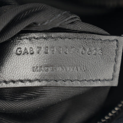 Saint Laurent Lambskin Quilted Toy Loulou Puffer Monogram Monochrome Chain Satchel Black 7 of 10