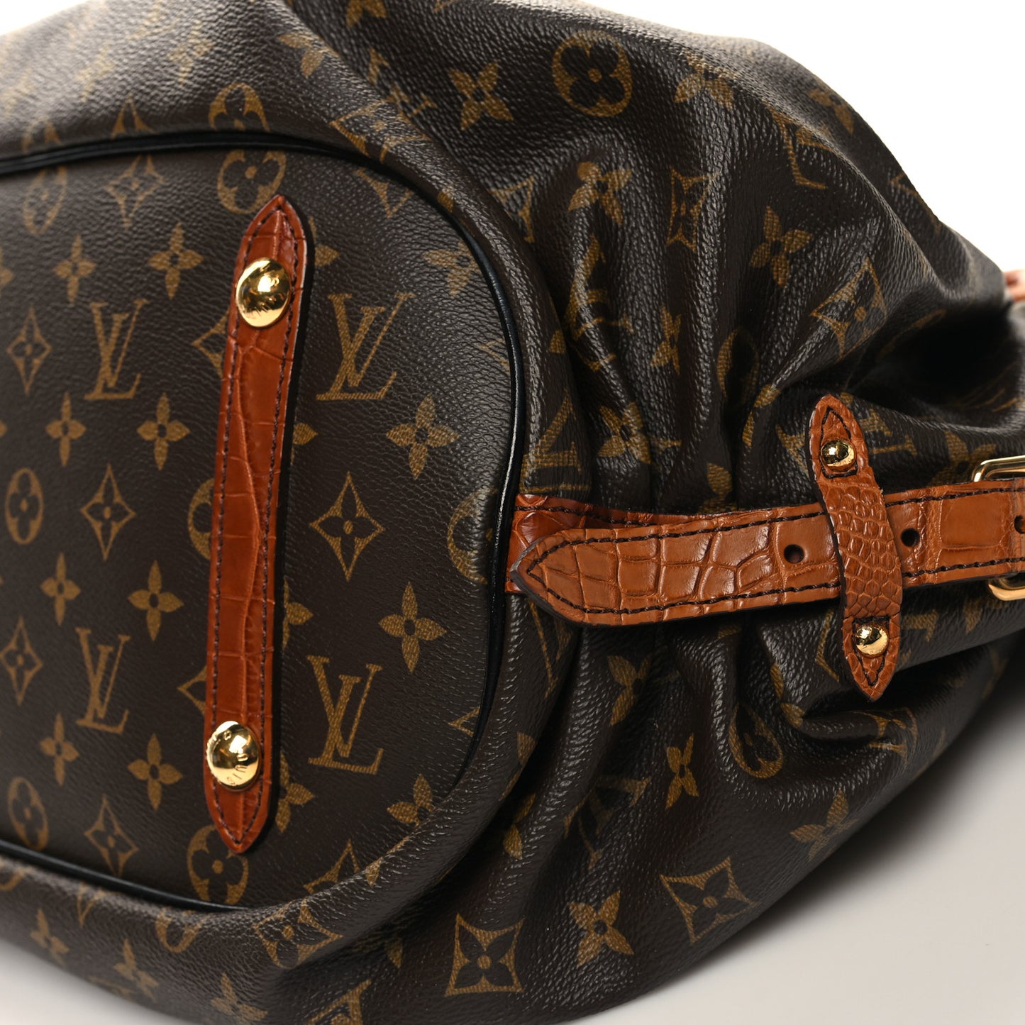 Monogram Alligator Trim Mahina XL
