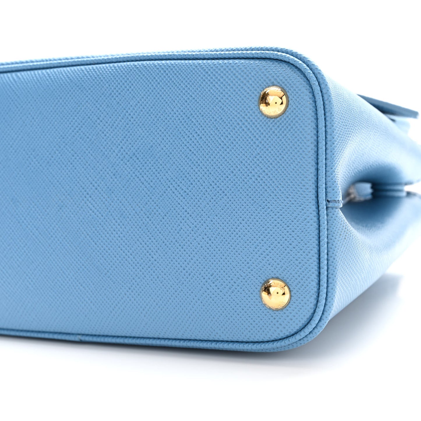 Saffiano Cuir Mini Double Bag Cobalto