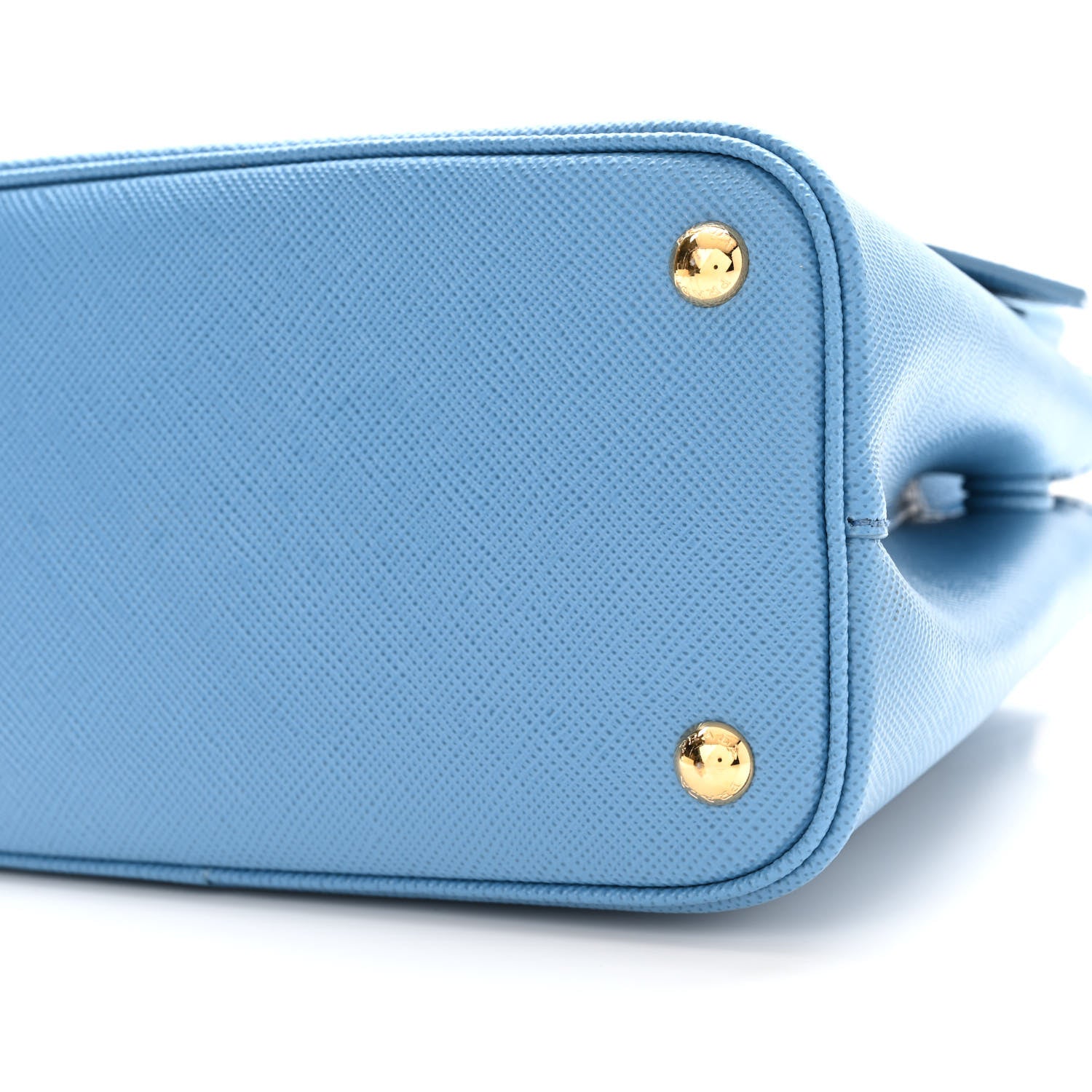 Prada Saffiano Cuir Mini Double Bag Cobalto 10 of 10