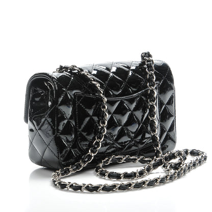 Chanel Patent Calfskin Quilted Mini Rectangular Flap Black 3 of 8