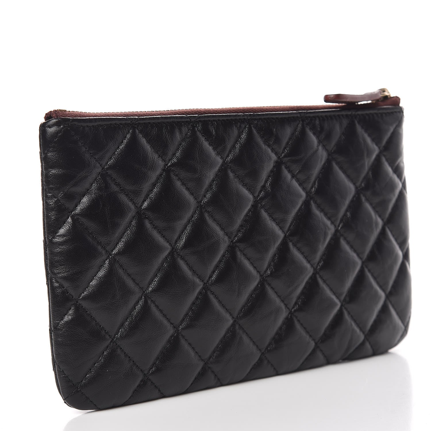 Chanel Aged Calfskin Quilted Medium Reissue Cosmetic Case Black 3 of 7
