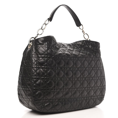 Christian Dior Lambskin Cannage Large Dior Soft Hobo Black 3 of 10