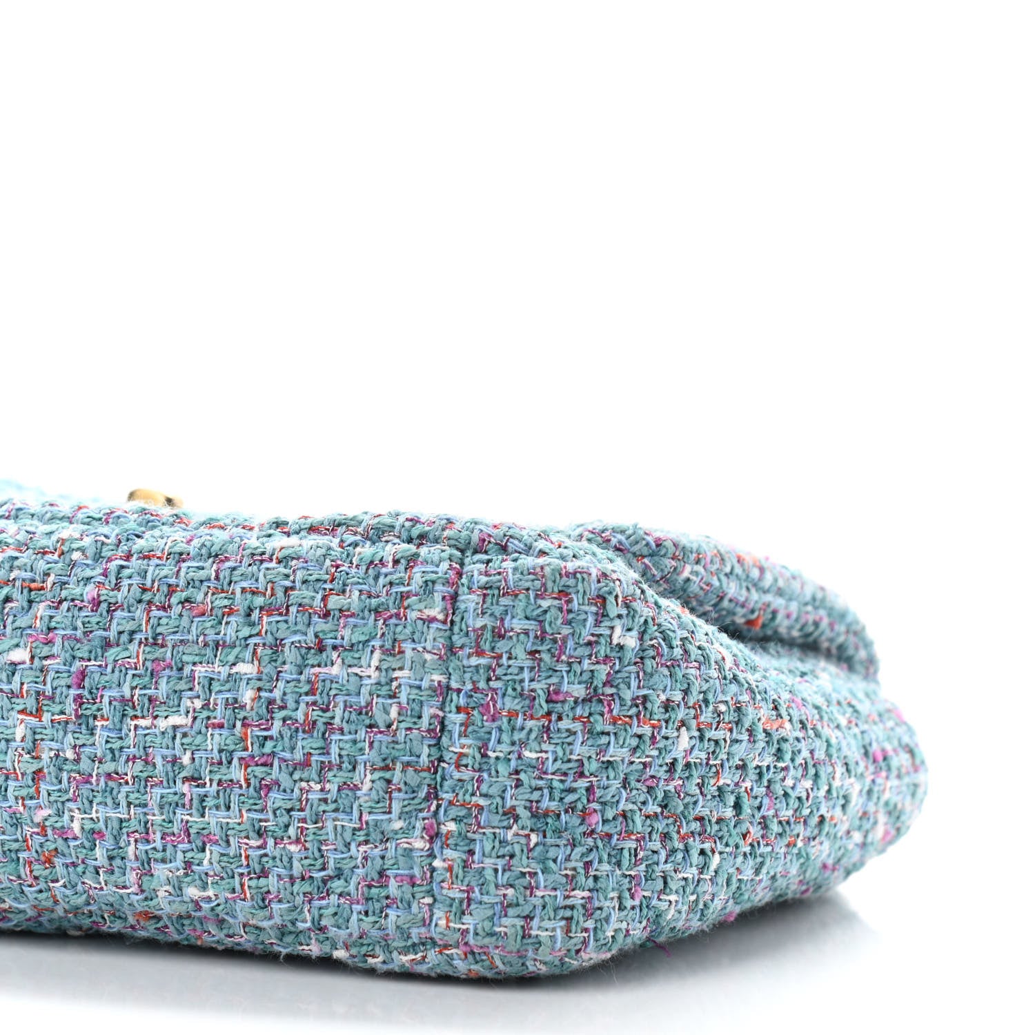 Chanel Tweed Quilted Medium Chanel 19 Flap Blue Multicolor 10 of 11
