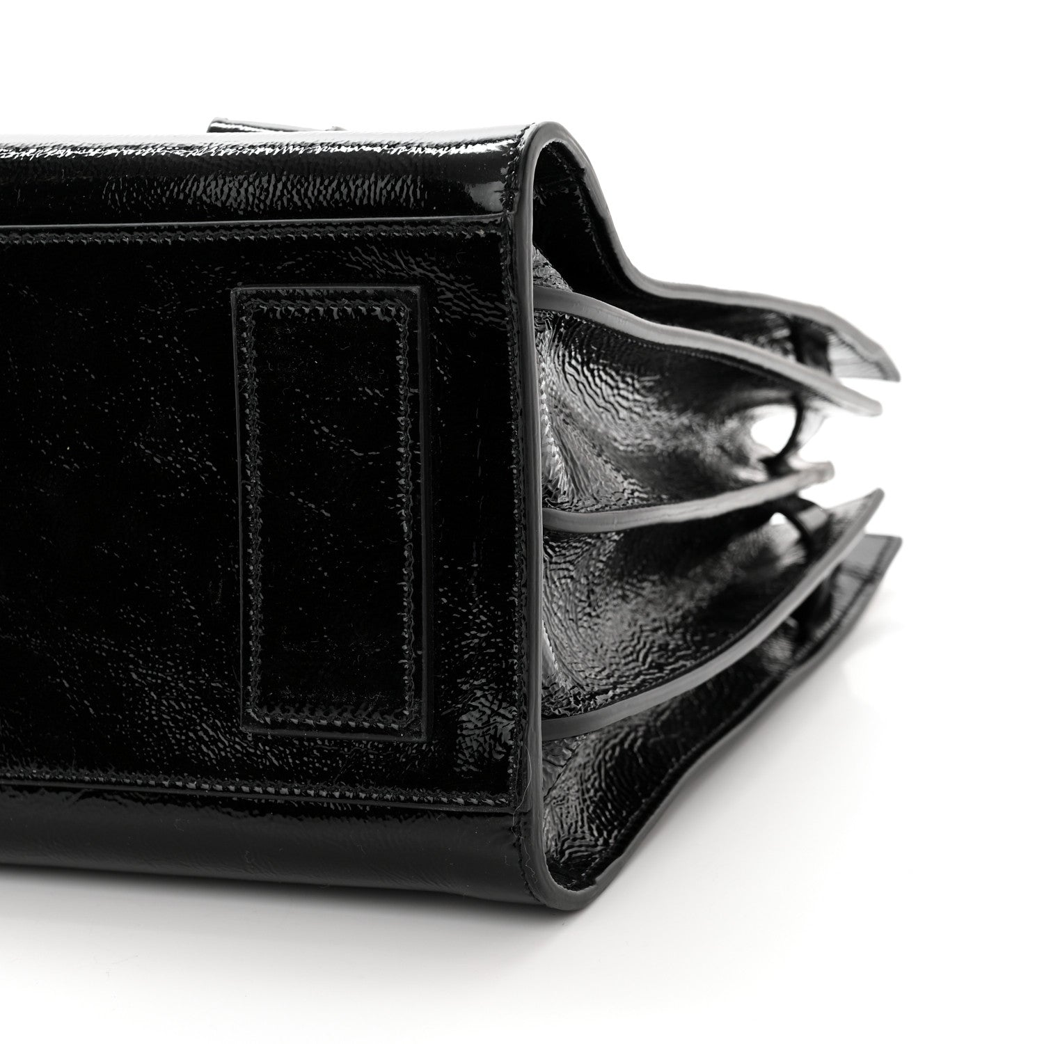 Saint Laurent Textured Patent Calfskin Small Sac De Jour Black 11 of 11