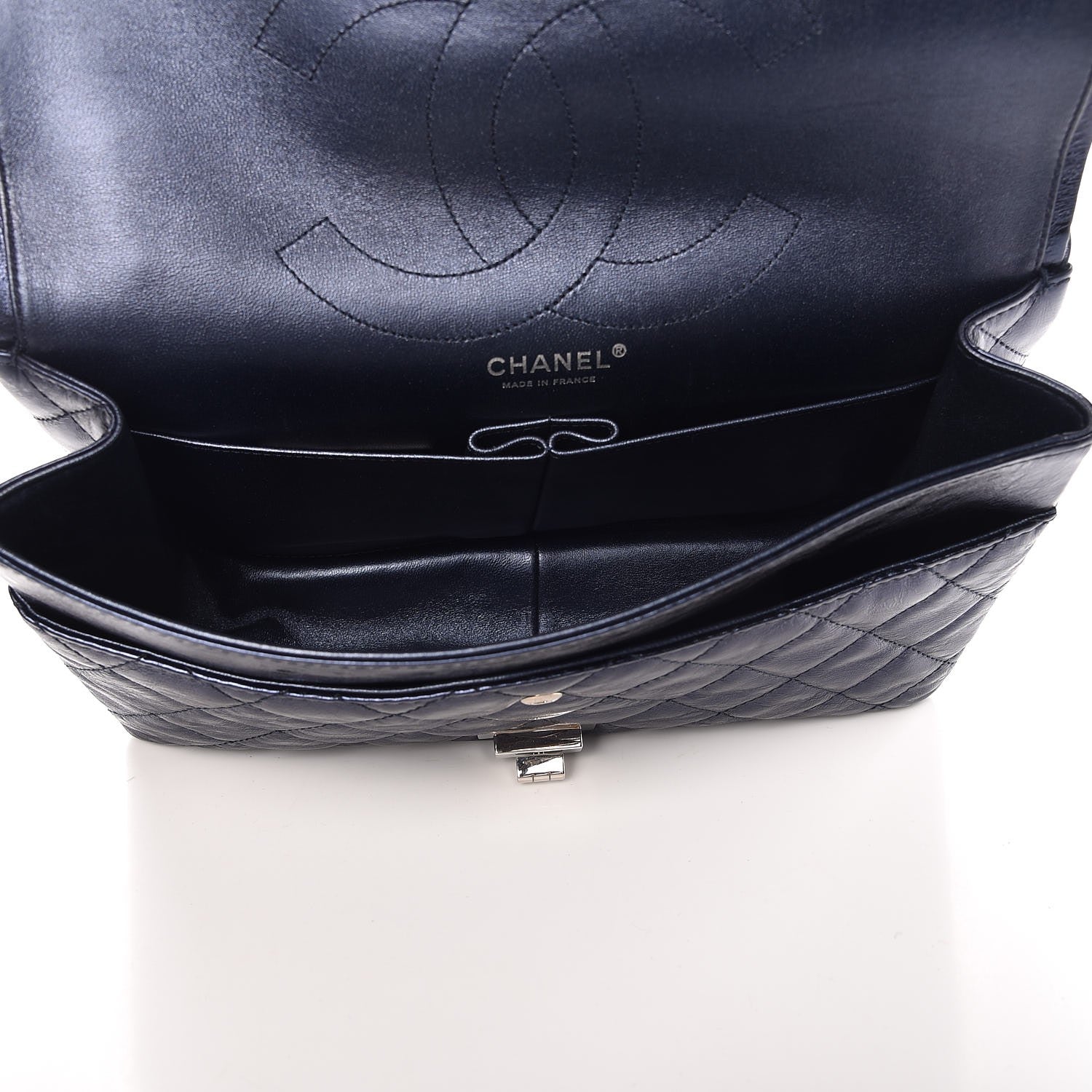 Chanel Metallic Aged Calfskin 2.55 Reissue Flap 227 Blue 7 of 11