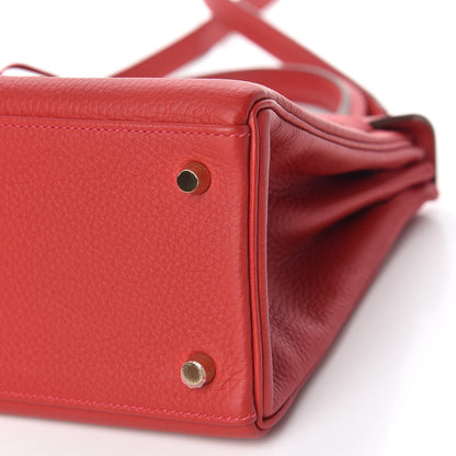 Hermes Taurillon Clemence Kelly Retourne 28 Rouge Casaque 10 of 11