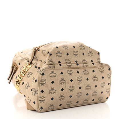 MCM Visetos Medium Side Studs Stark Backpack Beige 4 of 16